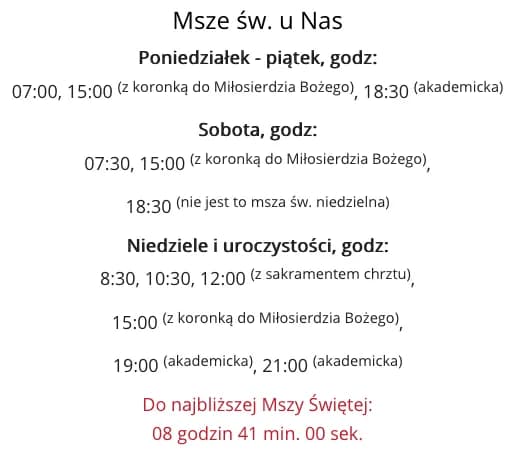 O której jest suma w kościele? Sprawdź godziny mszy w Twojej okolicy