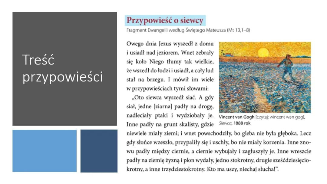 Przypowieść o siewcy scenariusz lekcji: skuteczne metody nauczania